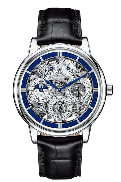 ケース｜ホワイトゴールド<br />直径｜42mm<br />ムーブメント｜手巻き<br />ブレスレット｜ワニ革製<br />防水｜50m<br />