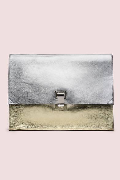 Lunch Bag Silver/Gold [W29×H22×D7cm]　12万4200円　※伊勢丹限定 