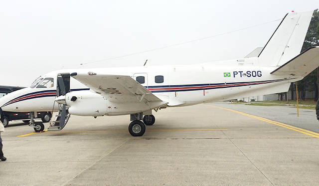 カルモ・デ・ミナスへは、サンパウロの空港から、小さなセスナで移動する