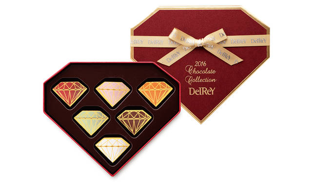 「デルレイ ダイヤモンドBOX 6個入」3564円（税込。2016年1月下旬発売予定）