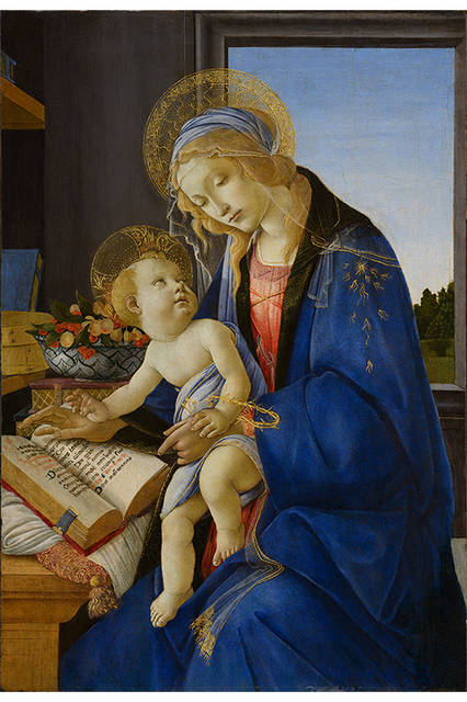 聖母子（書物の聖母） サンドロ・ボッティチェリ ミラノ、ポルディ・ペッツォーリ美術館 © Milano, Museo Poldi Pezzoli, Foto Malcangi