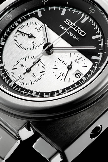 <strong>セイコー×ジウジアーロ・デザイン<br / >SCED039</strong><br / >ケース｜ステンレススチール（一部ブラック硬質コーティング）<br / >直径｜41.8mm<br / >厚さ｜10.8mm<br / >ムーブメント｜クォーツ<br / >機能｜クロノグラフ（1/5秒計測、60分積算計）、24時針<br / >ブレスレット｜ステンレススチール<br / >防水｜10気圧<br / >限定数｜2000本<br / >発売日｜1月29日<br / >価格｜3万4560円