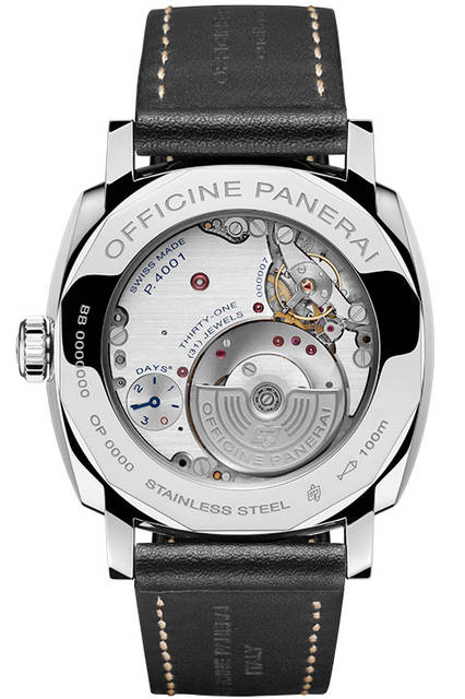 <strong>ラジオミール1940 スリーデイズ GMT<br />オートマティック アッチャイオ-45mm</strong><br />PAM00627<br />ケース｜ステンレススチール<br />直径｜45mm<br />ムーブメント｜自動巻き（Cal.P.4001）<br />機能｜第二時間帯表示、昼夜表示、パワーリザーブ表示（ムーブメント裏蓋側）、ゼロリセット機能、日付表示<br />ストラップ｜カーフ<br />防水｜10気圧<br />発売時期｜2016年夏予定