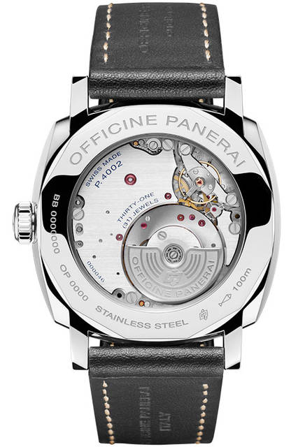 <strong>ラジオミール1940 スリーデイズ GMT<br />パワーリーザーブ オートマティック<br />アッチャイオ-45mm</strong><br />PAM00628<br />ケース｜ステンレススチール<br />直径｜45mm<br />ムーブメント｜自動巻き（Cal.P.4002）<br />機能｜第二時間帯表示、昼夜表示、パワーリザーブ表示（ムーブメント裏蓋側）、ゼロリセット機能、日付表示<br />ストラップ｜カーフ<br />防水｜10気圧<br />発売時期｜2016年夏予定