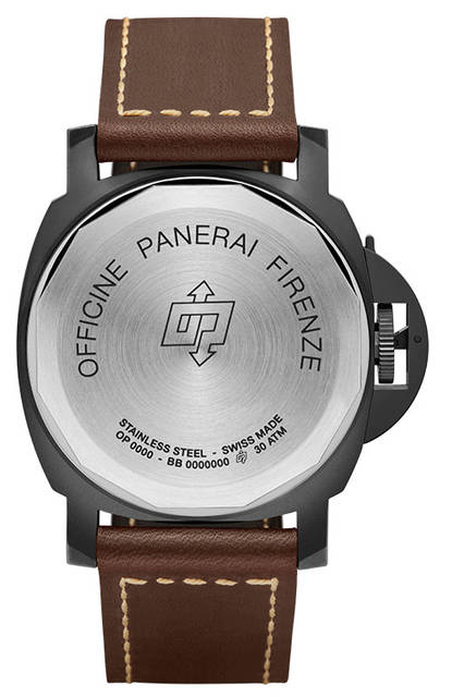 <strong>ルミノール エイトデイズ セット</strong><br />PAM00786<br /><br /><strong>ルミノール ブラックシール レフトハンド<br />エイトデイズ アッチャイオ DLC-44mm</strong><br />ケース｜ステンレススチール（DLC加工）<br />直径｜44mm<br />ムーブメント｜手巻き（Cal.P.5000）<br />ストラップ｜カーフ<br />防水｜30気圧<br />発売時期｜2016年夏予定