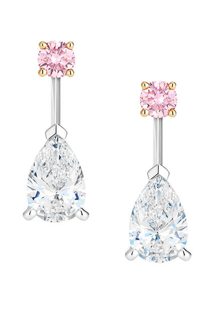 素材｜ピンクダイヤモンド×ホワイトダイヤモンド<br>