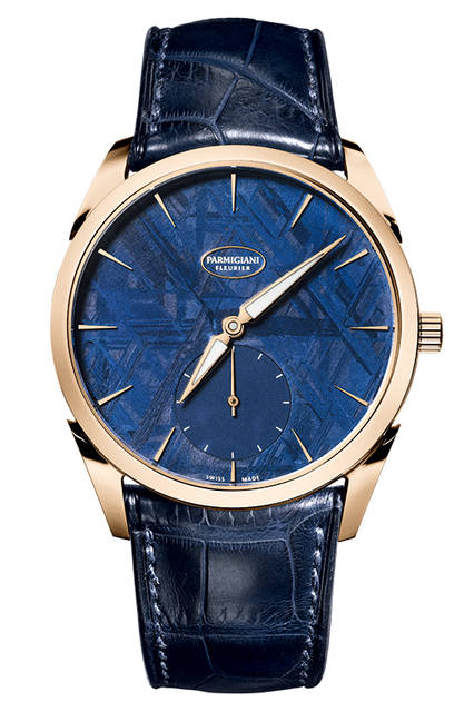 <strong>トンダ 1950 メテオライト</strong><br />ケース｜18Kローズゴールド<br />直径｜39mm<br />厚さ｜7.97mm<br />ムーブメント｜自動巻き（Cal.PF701）<br />ストラップ｜アリゲーター（エルメス製）<br />防水｜30m<br />発売時期｜2016年春予定<br />予価｜276万7500円（税込）