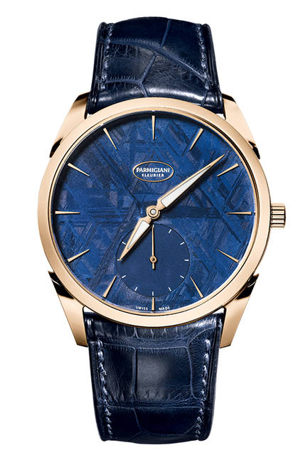 <strong>トンダ 1950 メテオライト</strong><br />ケース｜18Kローズゴールド<br />直径｜39mm<br />厚さ｜7.97mm<br />ムーブメント｜自動巻き（Cal.PF701）<br />ストラップ｜アリゲーター（エルメス製）<br />防水｜30m<br />発売時期｜2016年春予定<br />予価｜276万7500円（税込）