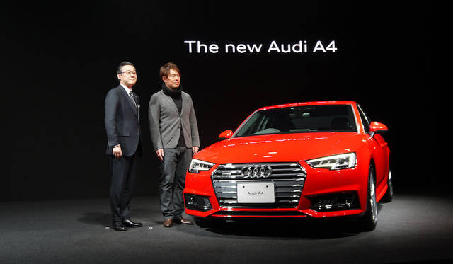 Audi A4 2.0TFSI|アウディ A4 2.0TFSI 002 アウディ ジャパン株式会社代表取締役社長の齋藤徹氏とプロスキーヤーの皆川賢太郎氏
