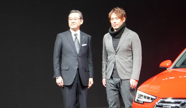 Audi A4 2.0TFSI|アウディ A4 2.0TFSI 003 アウディ ジャパン株式会社代表取締役社長の齋藤徹氏とプロスキーヤーの皆川賢太郎氏