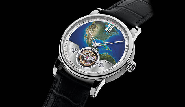 モンブラン|SIHH 2016 ジュネーブサロン速報|MONTBLANC1-1 <strong>4810 エグゾトゥールビヨン スリム<br />110周年記念エディション<br />ノースアメリカ36</strong><br />ケース|18Kホワイトゴールド<br />直径|42mm<br />厚さ|10.14mm<br />ムーブメント|自動巻き(Cal.MB 29.24)<br />機能|エグゾトゥールビヨン(テンプをキャリッジの上面に配置)<br />ストラップ|アリゲーター<br />防水|5気圧<br />限定数|36本<br />発売時期|2016年9月予定<br />予価|3万9500ユーロ