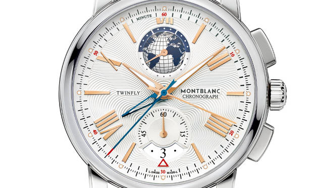 モンブラン|SIHH 2016 ジュネーブサロン速報|MONTBLANC1-9 <strong>4810 ツインフライ クロノグラフ<br />110周年記念エディション 1110</strong><br />ケース|ステンレススチール<br />直径|43mm<br />厚さ|14.58mm<br />ムーブメント|自動巻き(Cal.MB LL100.1)<br />機能|クロノグラフ(60分積算計、秒分ともにフライバック機能)、第2時間帯表示(ブルーの針が本国時間)、24時間表示(本国時間に連動)、日付表示<br />ストラップ|アリゲーター<br />防水|5気圧<br />限定数|1100本<br />発売時期|2016年6月予定<br />予価|89万5000円(税別)