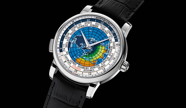 3-1 <strong>4810 オルビス テラルム</strong><br/>ケース|ステンレススチール<br/>直径|43mm<br/>厚さ|11.87mm<br/>ムーブメント|自動巻き(Cal.MB 29.20)<br/>機能|ワールドタイム表示(時針は6時位置の都市名の時刻を表示、地図は世界の昼夜を表示)<br/>ストラップ|アリゲーター<br/>防水|5気圧<br/>発売時期|2016年8月予定<br/>予価|76万5000円(税別)