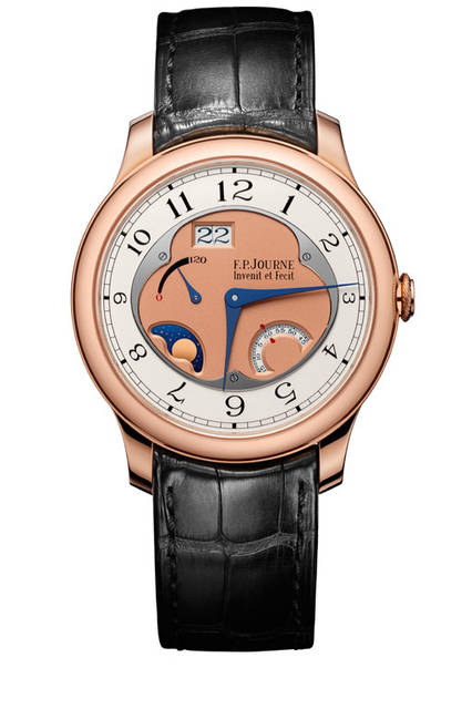 <strong>オクタ・ディヴィーヌ</strong><br />ケース｜18Kローズゴールド<br />直径｜40mmまたは42mm<br />厚さ｜10.6 mm<br />ムーブメント｜自動巻き（Cal.1300.3）<br />パワーリザーブ｜160時間±12時間（120時間表示）<br />機能｜ムーンフェイズ、ビッグデイト、パワーリザーブ表示、スモールセコンド<br />ストラップ｜アリゲーター<br />発売中<br />価格｜540万8000円（税別）