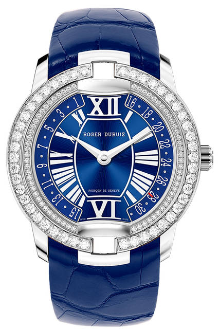 二重構造の文字盤の外周を2つのレトログラー指針がリレー式で巡り、密やかに日付を表示する。18KWGケースとバックルにダイヤをセット。自動巻き。アリゲーターベルト。世界限定8本。<br /><br /><strong>ベルベット シークレットハート</strong><br />ケース｜18Kホワイトゴールド<br />直径｜36mm<br />厚さ｜11.74mm<br />ムーブメント｜自動巻き（Cal.621B）<br />機能｜レトログラード式日付表示（１〜15日と16〜末日を左右の表示板でリレー方式で表示）<br />ストラップ｜アリゲーター<br />防水｜3気圧<br />発売時期｜2016年■月予定<br />限定数｜8本<br />予価｜■■万■■円（税別）<br /><br />