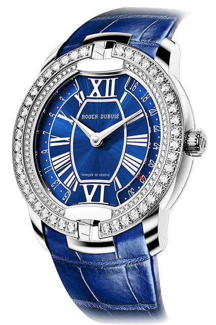 二重構造の文字盤の外周を2つのレトログラー指針がリレー式で巡り、密やかに日付を表示する。18KWGケースとバックルにダイヤをセット。自動巻き。アリゲーターベルト。世界限定8本。<br /><br /><strong>ベルベット シークレットハート</strong><br />ケース｜18Kホワイトゴールド<br />直径｜36mm<br />厚さ｜11.74mm<br />ムーブメント｜自動巻き（Cal.621B）<br />機能｜レトログラード式日付表示（１〜15日と16〜末日を左右の表示板でリレー方式で表示）<br />ストラップ｜アリゲーター<br />防水｜3気圧<br />発売時期｜2016年■月予定<br />限定数｜8本<br />予価｜■■万■■円（税別）<br /><br />