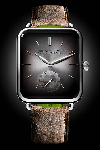 <strong>スイス アルプ ウォッチ</strong><br />ケース｜18Kホワイトゴールド<br />サイズ｜縦44×横38.2mm<br />厚さ｜10.3mm<br />ムーブメント｜手巻き（Cal.HMC324）<br />機能｜パワーリザーブ表示（ムーブメントの受け板上に配置）<br />ストラップ｜クーズーレザー<br />防水｜日常生活<br />限定数｜50本<br />発売時期｜2016年4月<br />予価｜300万円（税別）