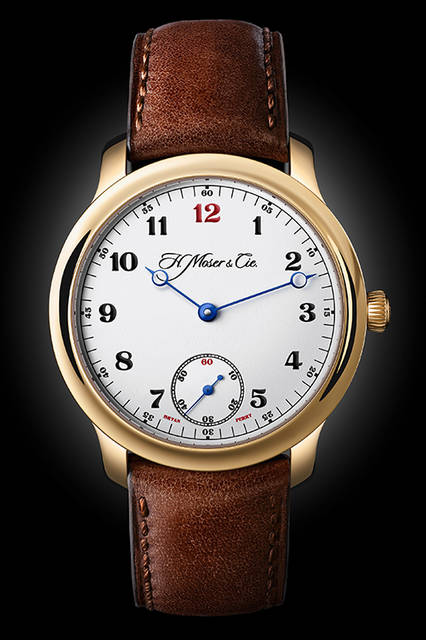 <strong>エンデバー・<br />スモールセコンド ブライアン・フェリー</strong><br />ケース｜18Kローズゴールド<br />直径｜38.8mm<br />厚さ｜9.3mm<br />ムーブメント｜手巻き(Cal.321）<br />機能｜パワーリザーブ表示（ムーブメントの受け板上に配置）<br />ストラップ｜カーフ<br />防水｜日常生活<br />限定数｜100本<br />発売時期｜発売中<br />価格｜210万円（税別）