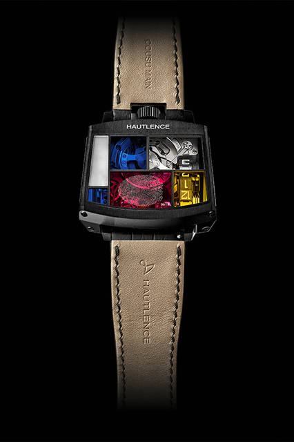 <strong>ヴォルテックス プライマリー by エリック・カントナ</strong><br />ケース｜ブラックチタン<br />サイズ｜縦52 ×横50mm<br />厚さ｜17.8mm<br />ムーブメント｜自動巻き（Cal.HLR2.0）<br />機能｜レトログラード分針、プレート式時刻表示、回転式モバイルブリッジ機構<br />ストラップ｜アリゲーター<br />防水｜3気圧<br />限定数｜18本<br />発売時期｜2016年7月予定<br />予価｜3000万円（税別）