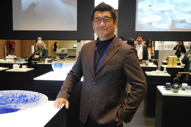 g13 有田焼ブースで奥山清行氏にインタビュー。
