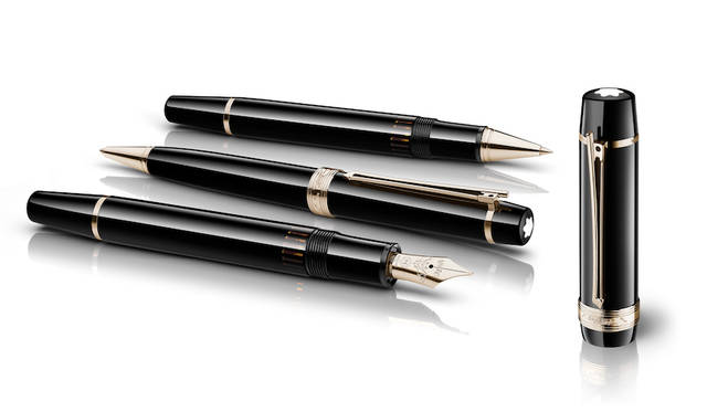 万年筆のシャンパン調Au585ゴールドのペン先には、シュトラウスの有名なオペレッタ「こうもり」にちなみ、精巧なこうもりをエングレービング。