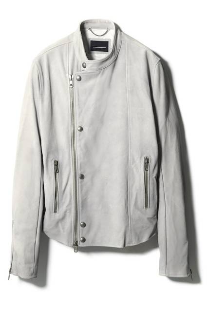 <strong>DIESEL BLACK GOLD青山限定</strong><br/>MEN'S レザージャケット（チョークホワイト）<br/> 価格｜16万8000円