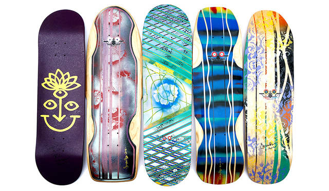 SKIP ENGBLOM氏自らがハンドで削りだし制作した、限定スケートボード＆サーフボード