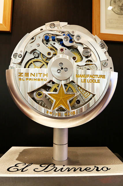 バーゼルの出展ブースに展示されていたエル・プリメロをかたどったオブジェ