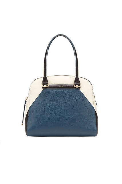 CORONA（コロナ）<br><br> マテリアル｜カラーブロックロンドンレザー<br> カラー｜オレンジ＆ペールクリーム他<br> サイズ｜W32×H28×D15cm<br> 価格｜7万8000円（税別）<br>