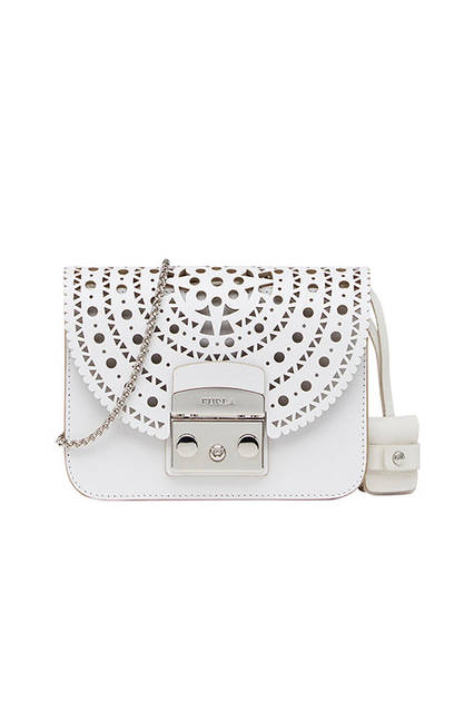 METROPOLIS（メトロポリス）<br><br>マテリアル｜レザー＆ソフトレザー<br>カラー｜ホワイト＆オフホワイト他<br>サイズ｜W16.5×H12×D8cm<br>価格｜4万8000円（税別）<br>※仕様変更あり