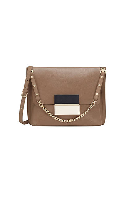 MINERVA（ミネルヴァ）<br><br> マテリアル｜ダブルフェイスカラーロンドンレザー<br> カラー｜ペールクリーム、オレンジ<br> サイズ｜W29×H25×D12cm<br> 価格｜7万4000円（税別）<br>