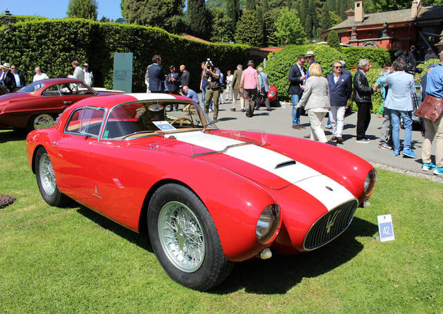 審査員によるベスト・オブ・ショーに選ばれた1954年マセラーティA6GCSピニン・ファリーナ製ベルリネッタ。