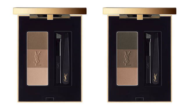 <strong>ブロウクチュール パレット</strong><br /> 3色のグラデーションカラーと、ブラシ、ツィーザーがセットになったYSL初のアイブロウパレット。<br /> 発売日｜7月29日（金）<br /> カラー｜全2色<br /> 価格｜6900円（税抜）