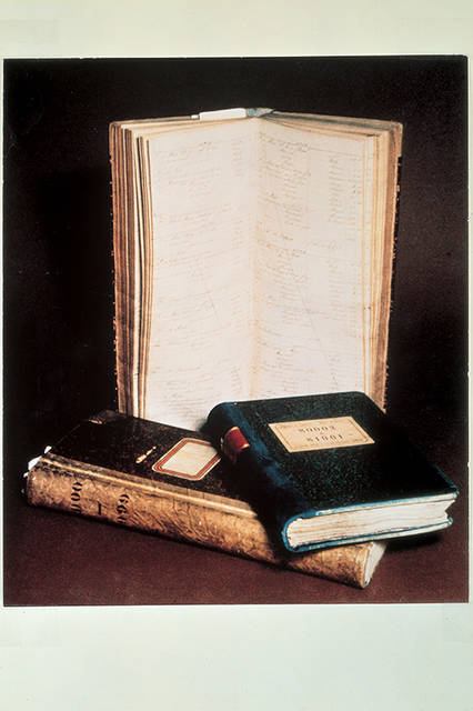 パテックフィリップの貴重な資料として現存する同社の顧客台帳。ここには顧客名、販売年、材料費、担当者、価格といった詳細なデータが記されている。