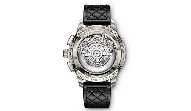 <strong>インヂュニア・クロノグラフ“W 125”</strong><br />ケース　チタニウム<br />サイズ　直径42mm<br />ムーブメント　自動巻き<br />ストラップ　カーフスキン<br />防水　6気圧<br />発売時期　2016年10月<br />価格　78万5000円（税抜）<br />