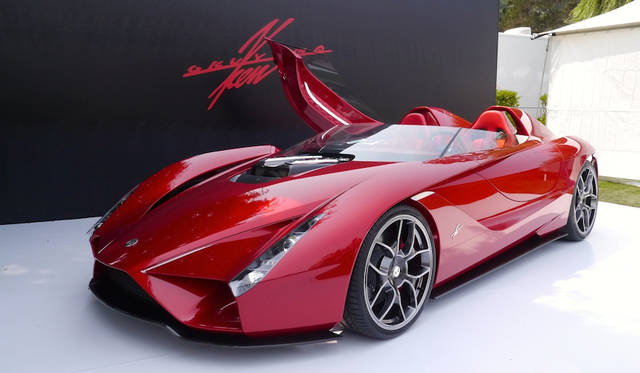 KEN OKUYAMA CARSの「kode57」は全長4,650ミリの2座ボディに6リッターV12をフロントミドシップする後輪駆動