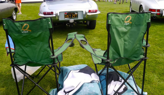 高級ゴルフリゾートであるクエイル・ロッジ＆ゴルフクラブだけに参加者にはチェアも貸し出されいい雰囲気