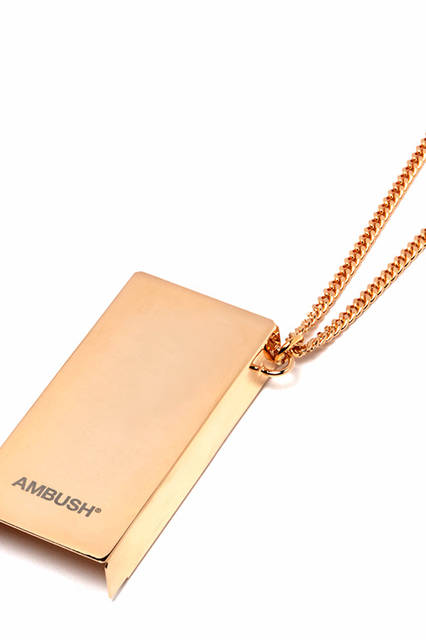 <strong>LIGHTER CASE NECKLACE</strong><br>カラー｜ Gold, Silver <br>価格｜ 9000円（税抜）