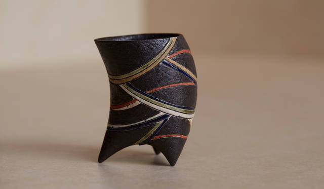 澤田勇人作「風花ぐい呑み」（¥12,960）