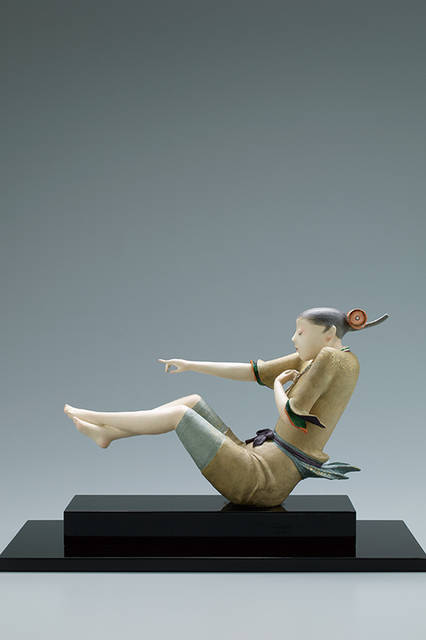 東京都知事賞</br>　＜人形＞　 桐塑紙貼「船出」　杉浦美智子