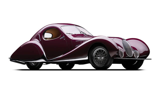 最終選考車の「1937 タルボラーゴ・T150C SS ティアドロップ」。ベスト オブ ザ ベストに輝いた