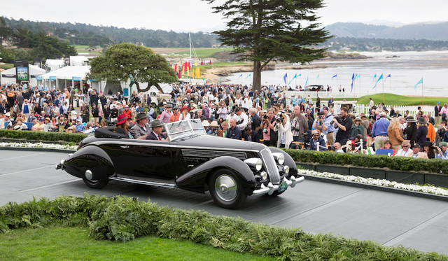 Pebble Beach Concours d’Elegance 2016 |ペブルビーチ・コンクールデレガンス 2016 001 「ベスト・オブ・ショー」はランチア・アストゥーラ・ピニン・ファリーナ・クーペ(1936年) Copyright © Kimball Studios / Courtesy of Pebble Beach Concours d'Elegance