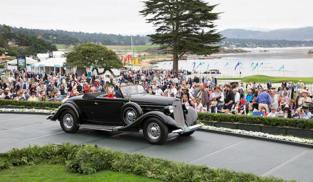 Pebble Beach Concours d’Elegance 2016 |ペブルビーチ・コンクールデレガンス 2016 027 「リンカーン・トロフィ」を与えられたリンカーンKルバロン・コンバーチブルロードスター(35年)Copyright © Kimball Studios / Courtesy of Pebble Beach Concours d'Elegance