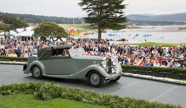 Pebble Beach Concours d’Elegance 2016 |ペブルビーチ・コンクールデレガンス 2016 041 Class H-2(Rolls-Royce Phantoms)部門1位はRolls-Royce Phantom III Gurney Nutting 3 Position Drophead(36年) Copyright © Kimball Studios / Courtesy of Pebble Beach Concours d'Elegance