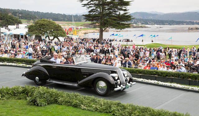 Pebble Beach Concours d’Elegance 2016 |ペブルビーチ・コンクールデレガンス 2016 042 Class J-1(European Classic Early)部門1位はLancia Astura Pinin Farina Cabriolet(36年) Copyright © Kimball Studios / Courtesy of Pebble Beach Concours d'Elegance