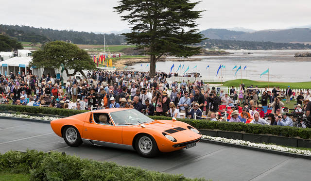 Pebble Beach Concours d’Elegance 2016 |ペブルビーチ・コンクールデレガンス 2016 055 Class S(Lamborghini Miura 50th Anniversary)部門1位はLamborghini Miura S Bertone Coupé(69年) Copyright © Kimball Studios / Courtesy of Pebble Beach Concours d'Elegance