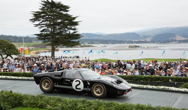 Pebble Beach Concours d’Elegance 2016 |ペブルビーチ・コンクールデレガンス 2016 057 Class W(Ford GT40 Victory at Le Mans 50th Anniversary)部門1位のFord GT40 P/1046 Mk II(66年) Copyright © Kimball Studios / Courtesy of Pebble Beach Concours d'Elegance
