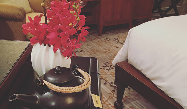 花に溢れた館内