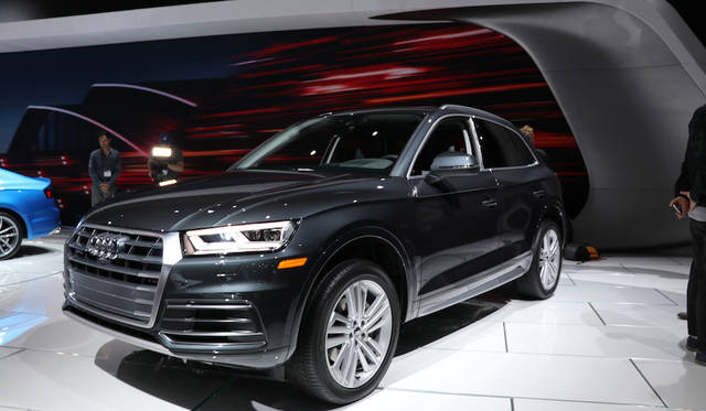 アウディ「Q5」。全長は4.66ｍ、全高は1.66ｍの車体で、空気抵抗を表すCd値は0.30と低い