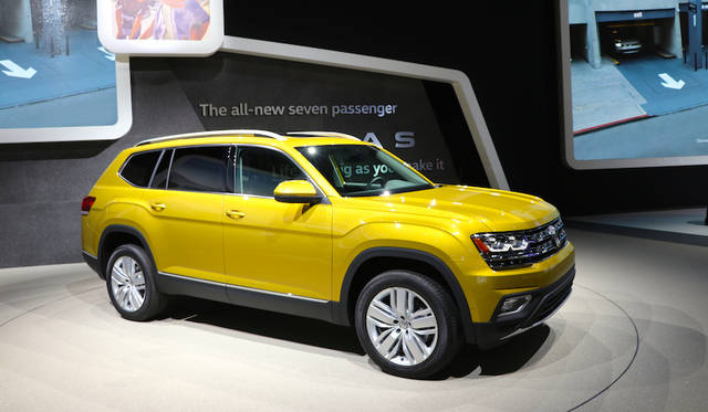 フォルクスワーゲン「アトラス」。大人7人が余裕をもって乗れるサイズで「過去アメリカで売られた最も大きなフォルクスワーゲン」というが、原油安という幸運にもめぐまれセールスは伸びそうだ